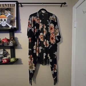 Siren Lily Black Sheer Kimono